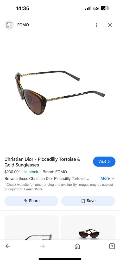 Christian Dior женски очила