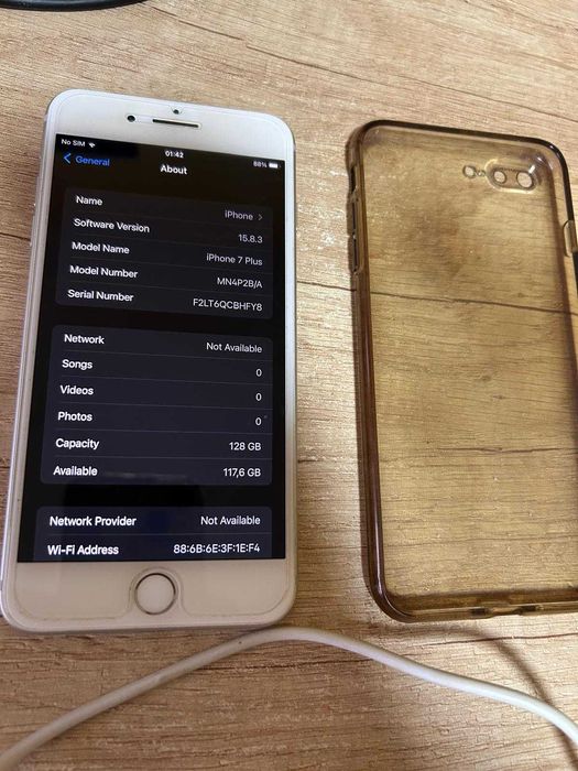 Iphone 7 plus 128GB baterie schimbata husa si incarcator.