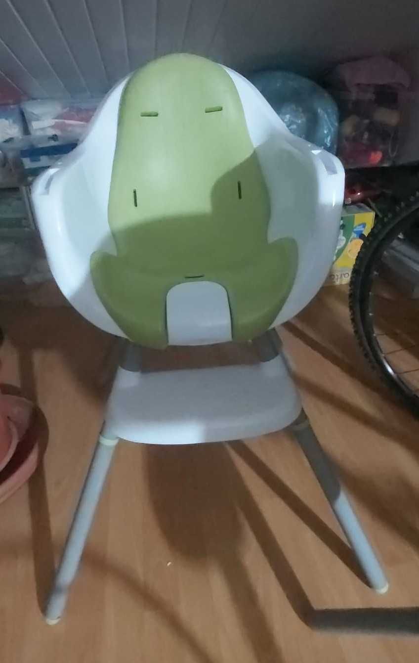 vand scaun pentru masa bucatarie copii - culoare verde alb gri