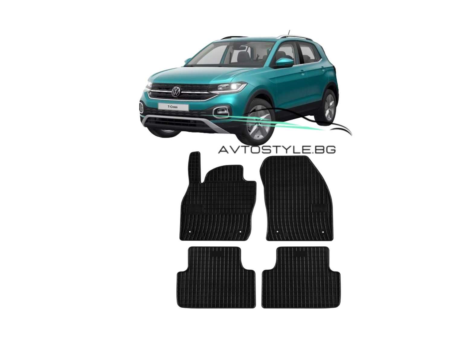 Гумени стелки зa VW T-Cross след 2018 г., Frogum