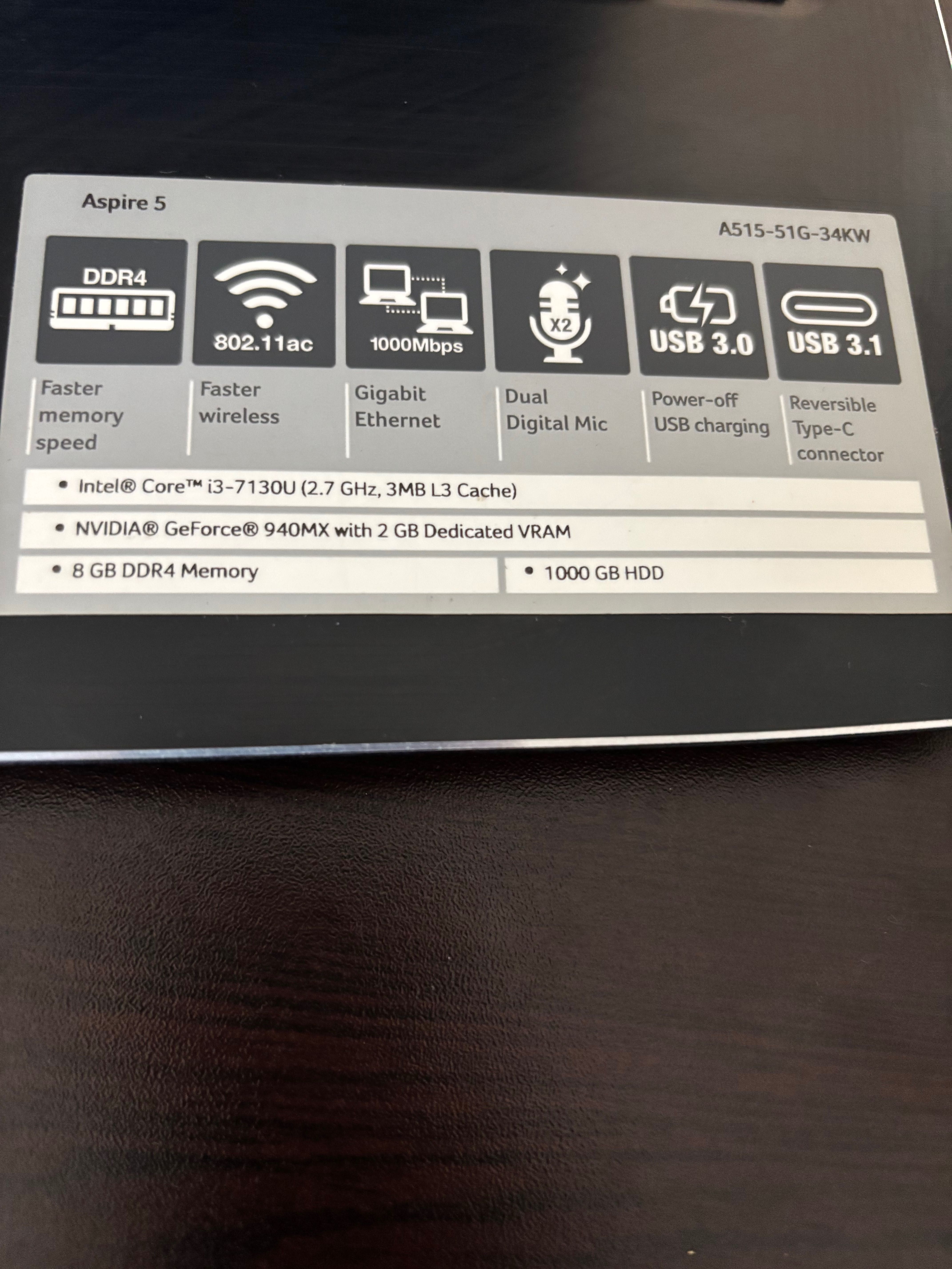 Laptop Acer Aspire 5