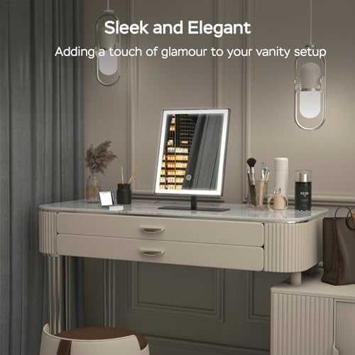 Ново Холивудско LED грим огледало 12 инча 3 цвята регулируема светлина