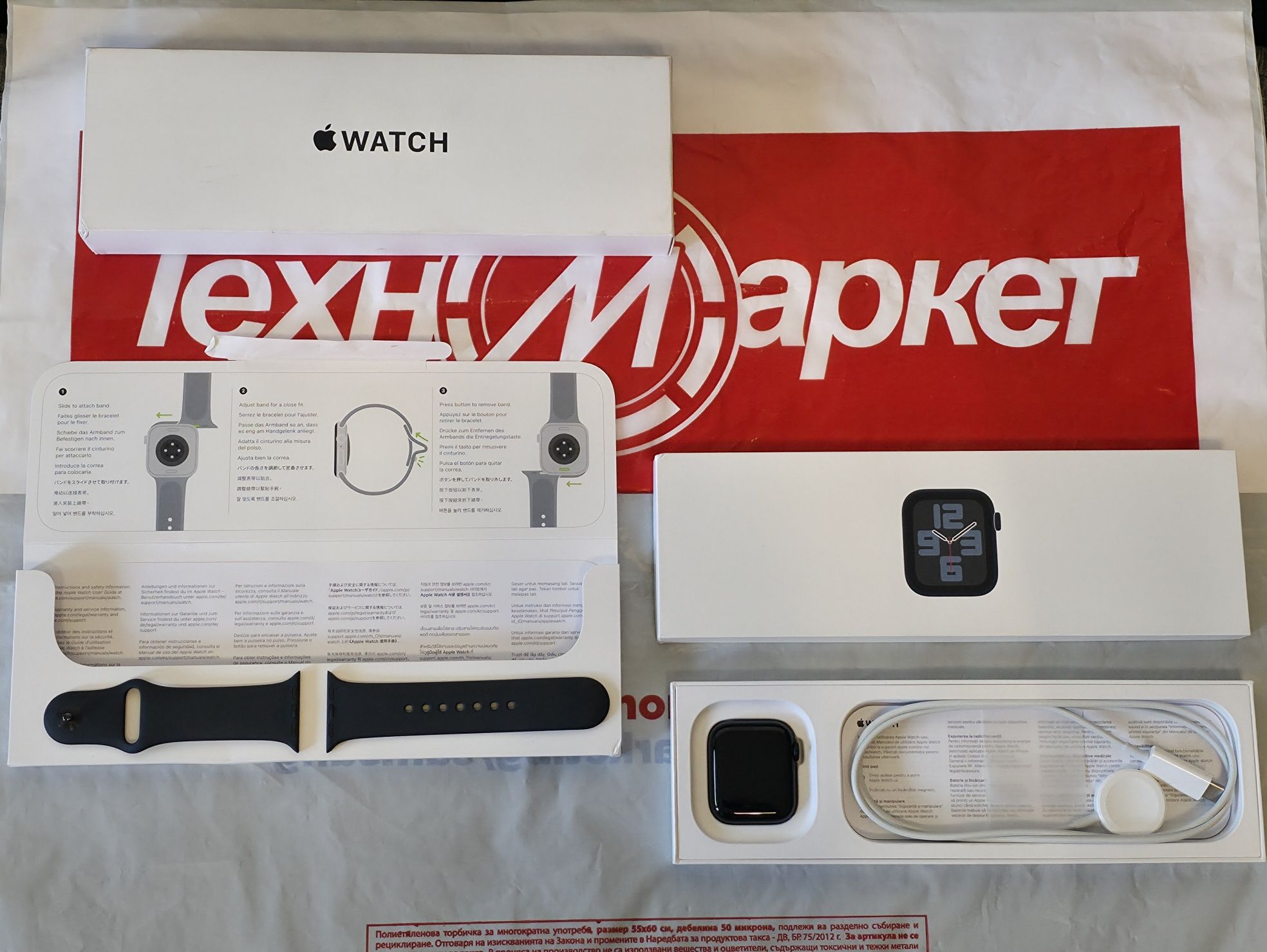 КАТО НОВ 40mm Apple watch SE2 v3 Техномаркет Гаранция 2027 MIDNIGHT