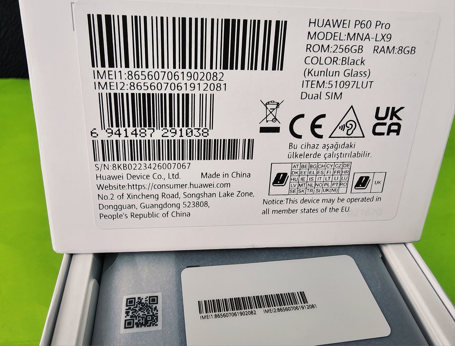 КАТО НОВ 256GB Huawei P60 Pro Yettel Гаранция 2026 г. Black / Черен
