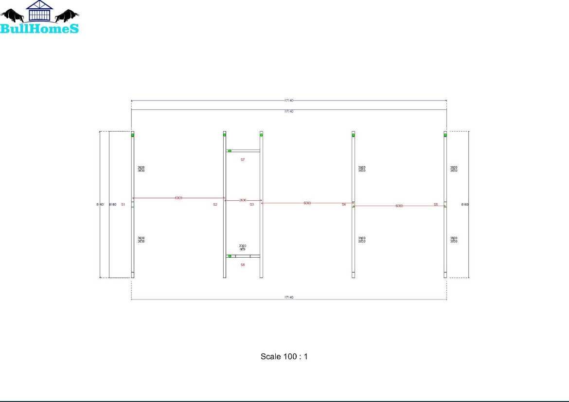 Конструкция за Автомивка 140м² - 17.14m x 8.16 m