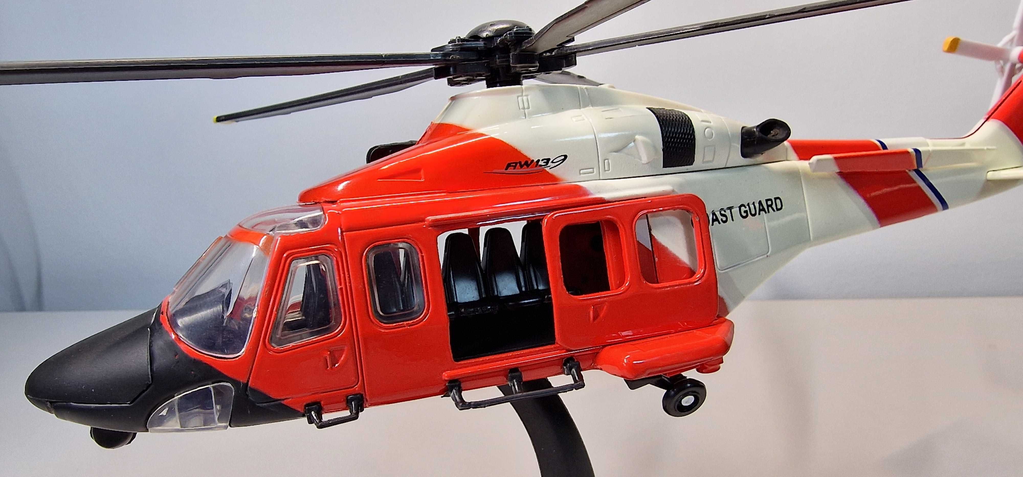 Jucarie metalica elicopter Agusta Westland AW 139 Coast Guard 27.5 cm