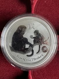 Сребърна монета 2016 year of the monkey лунар маймуна 1oz сребро