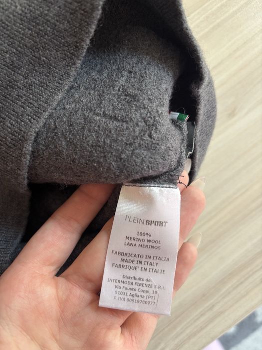 Детски пуловер Plein Sport от мериносова вълна