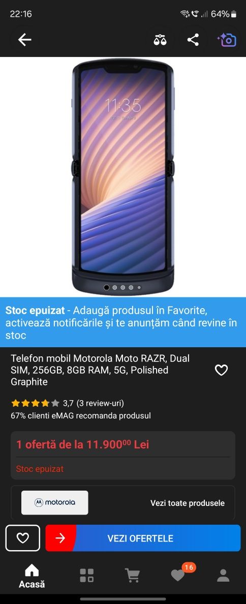 Motorola Moto RAZR  5G 256GB DualSim