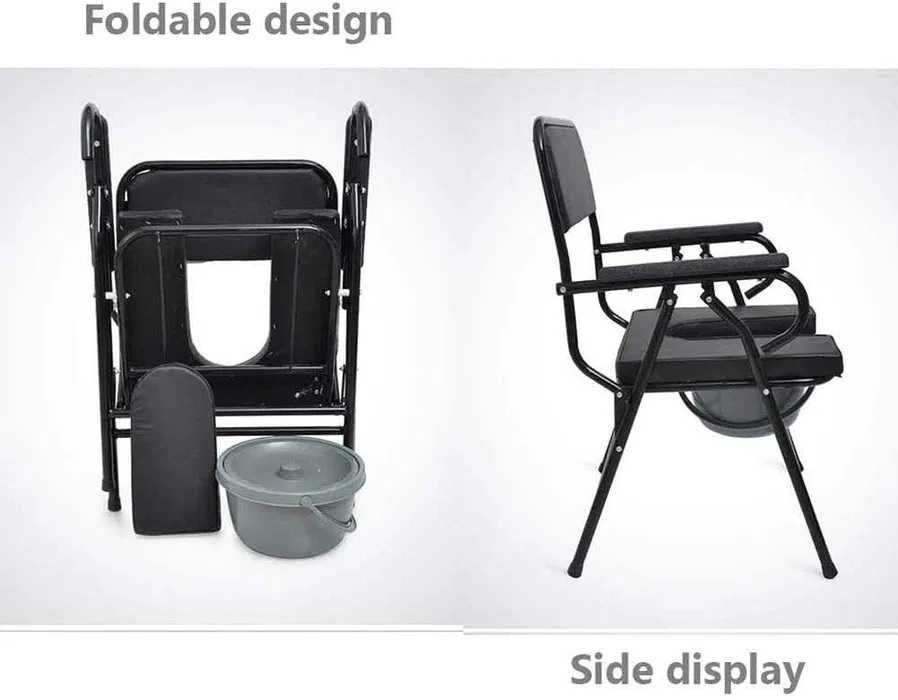 ПРОМО! НОВ Комбиниран стол за баня и тоалетна Санитарен тоалетен стол