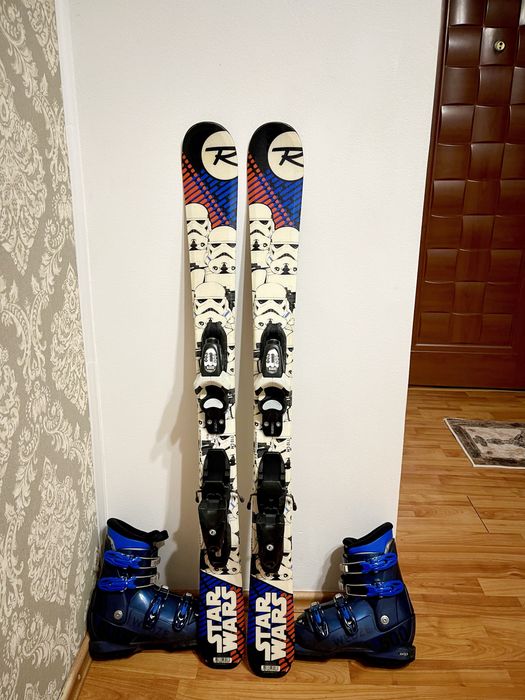 Schiuri copii 110 cm rossignol cu clapari set skiuri