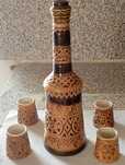 Set ceramică Faimar -carafă+ 4 pahare tradiționale