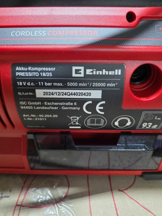 Compresor pe acumulator Einhell Power X-Change PRESSITO 18/25