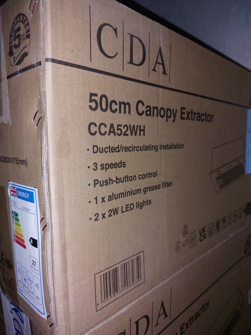 Абсорбатор ширм  за вграждане CDA CCA52WH

Print