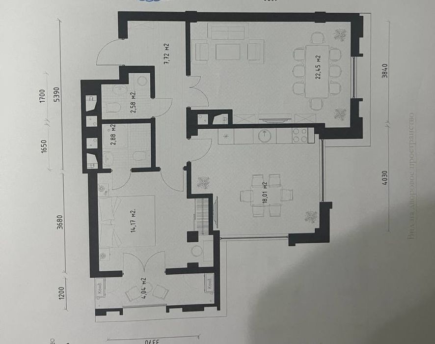 ЖК Бруклин 2-х комнатная квартира 75м2.