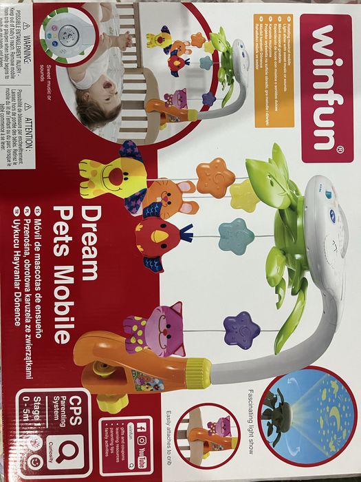 WINFUN Музикална въртележка с лампа прожектор