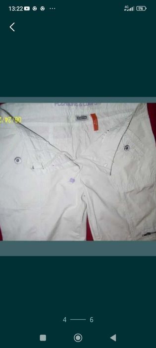 Pantaloni albi diferiți mar M-L