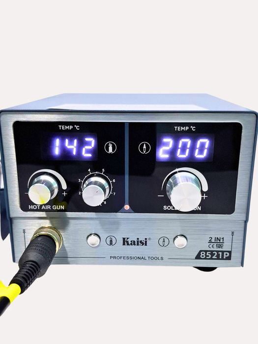 Паяльная станция Kaisi 8521P 2-в-1 с цифровым дисплеем