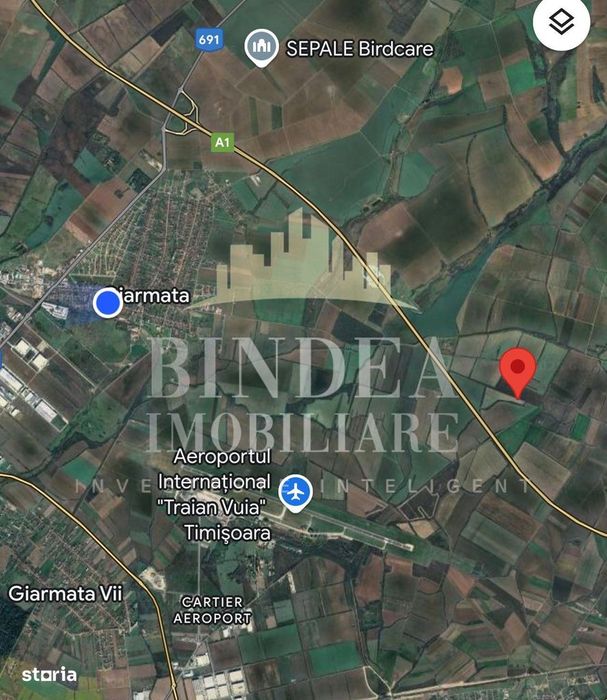 Teren arabil Giarmata  langa autostrada