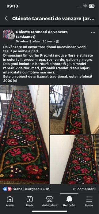 Covor traditional nefolosit
