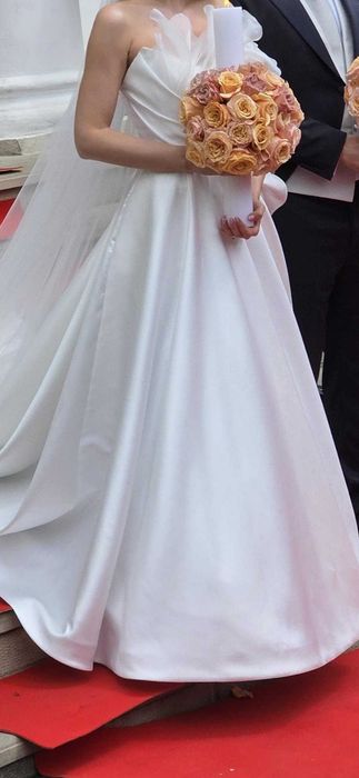 Rochie de mireasa din matase tip Mikado