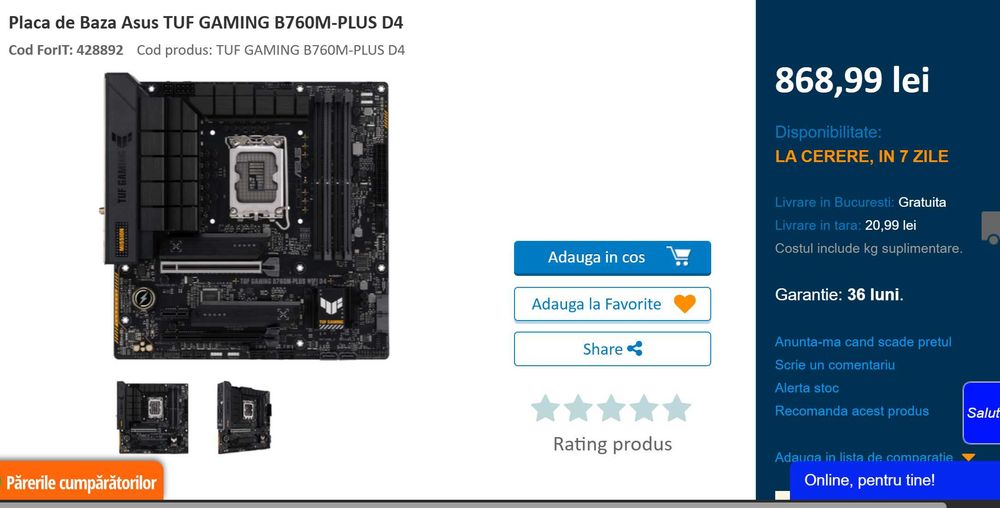 Asus B760M-PLUS D4 i5 14600 16gb DDR4