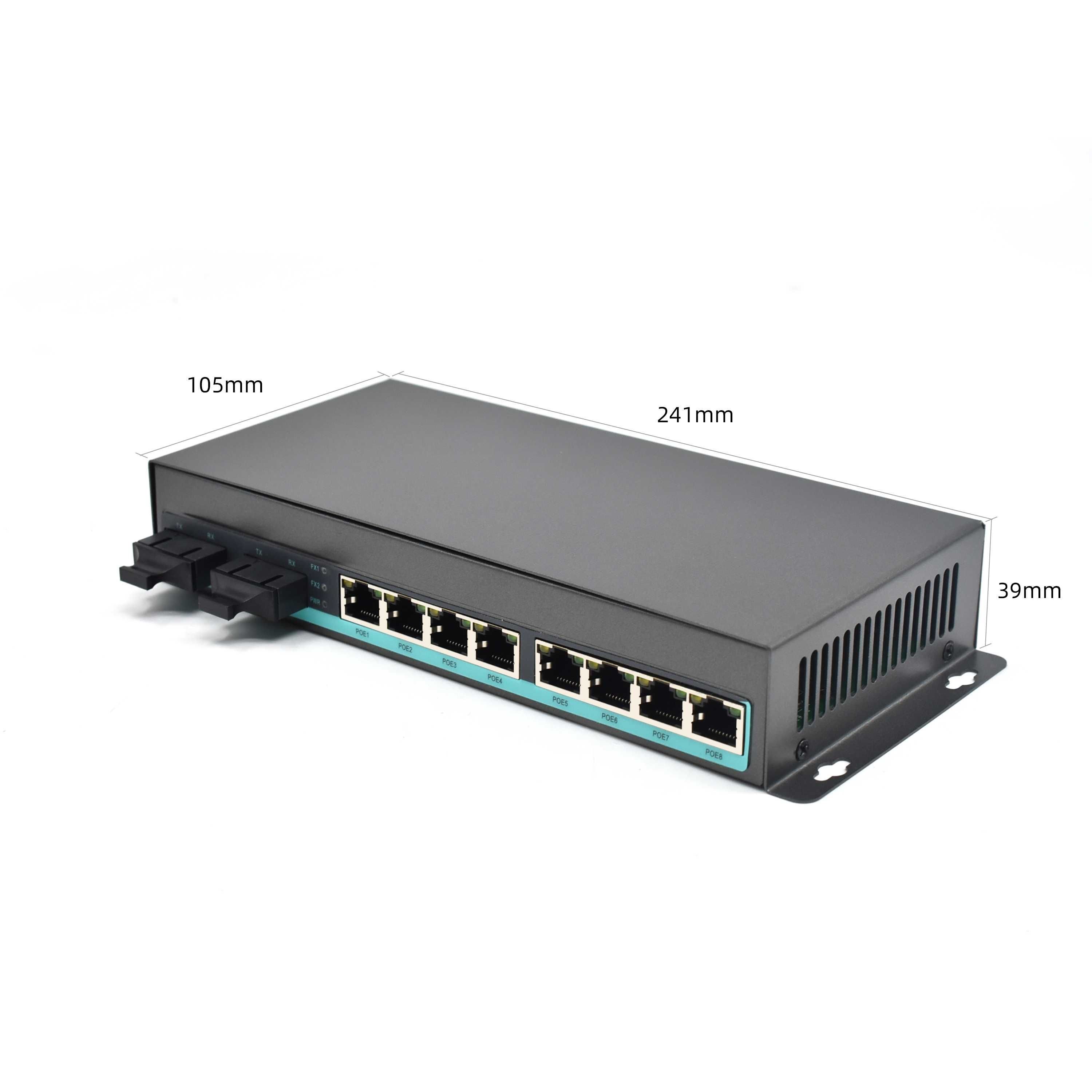 Switch POE 8GE + 2 Porturi Optice A+ B Gigabit