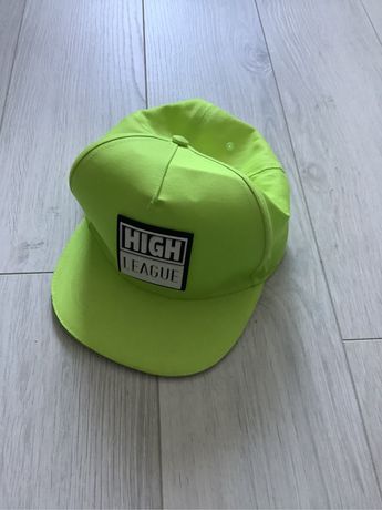 Șapcă verde neon cozoroc drept copii