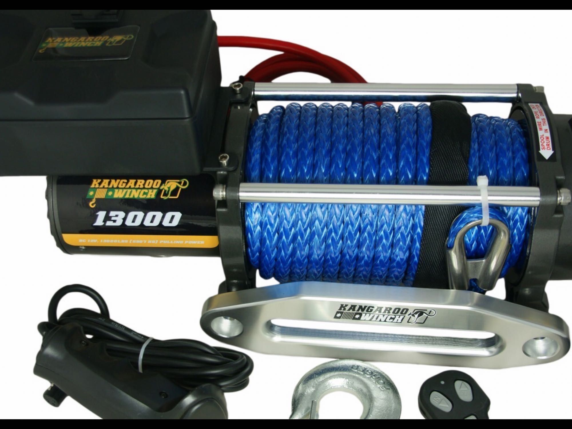 Troliu Kangaroo PowerWinch K 13000 SR sufa sintetica OffRoad Platforma