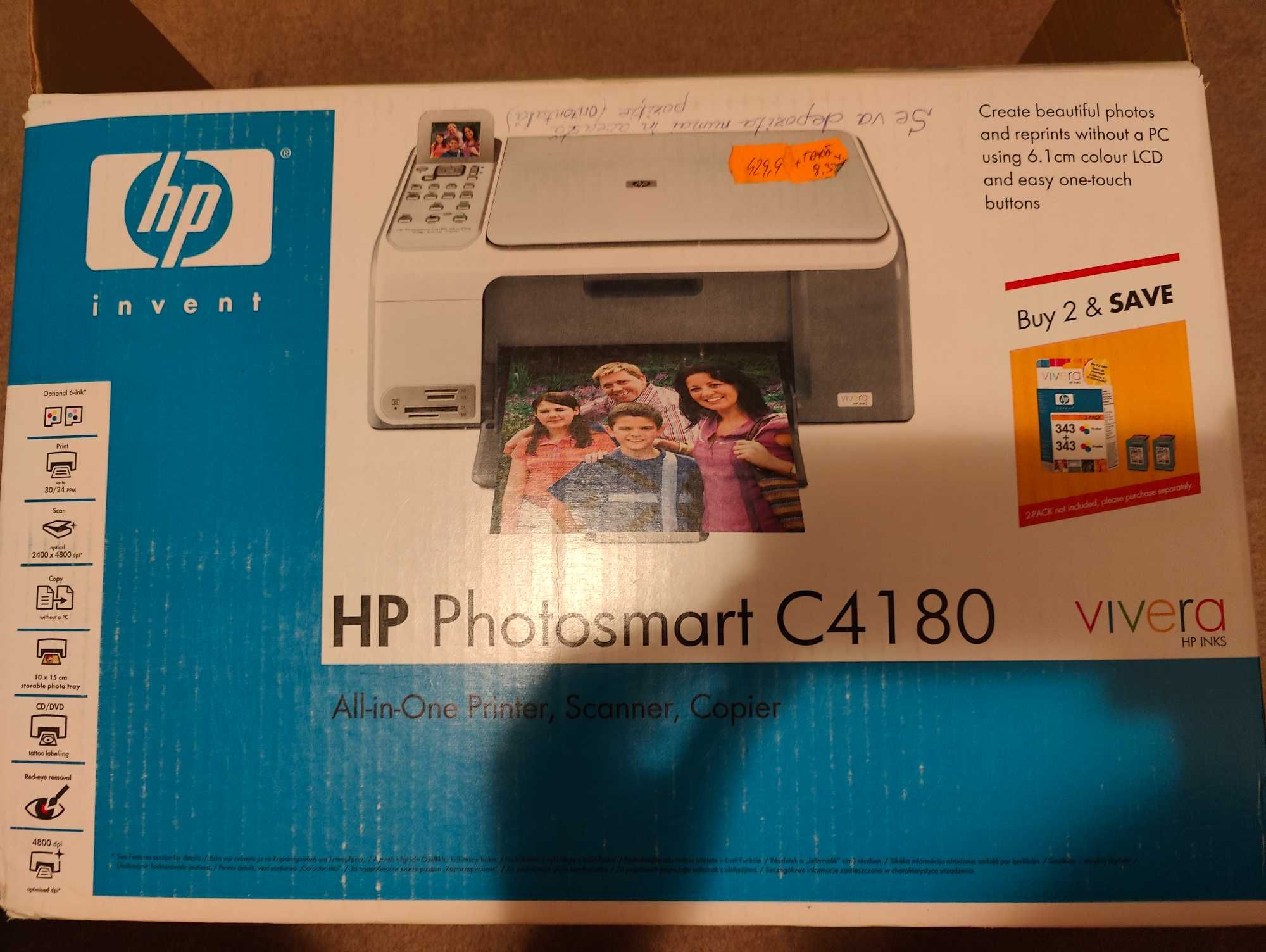 Imprimanta Multifunctionala HP Photosmart C4180 pachet complet