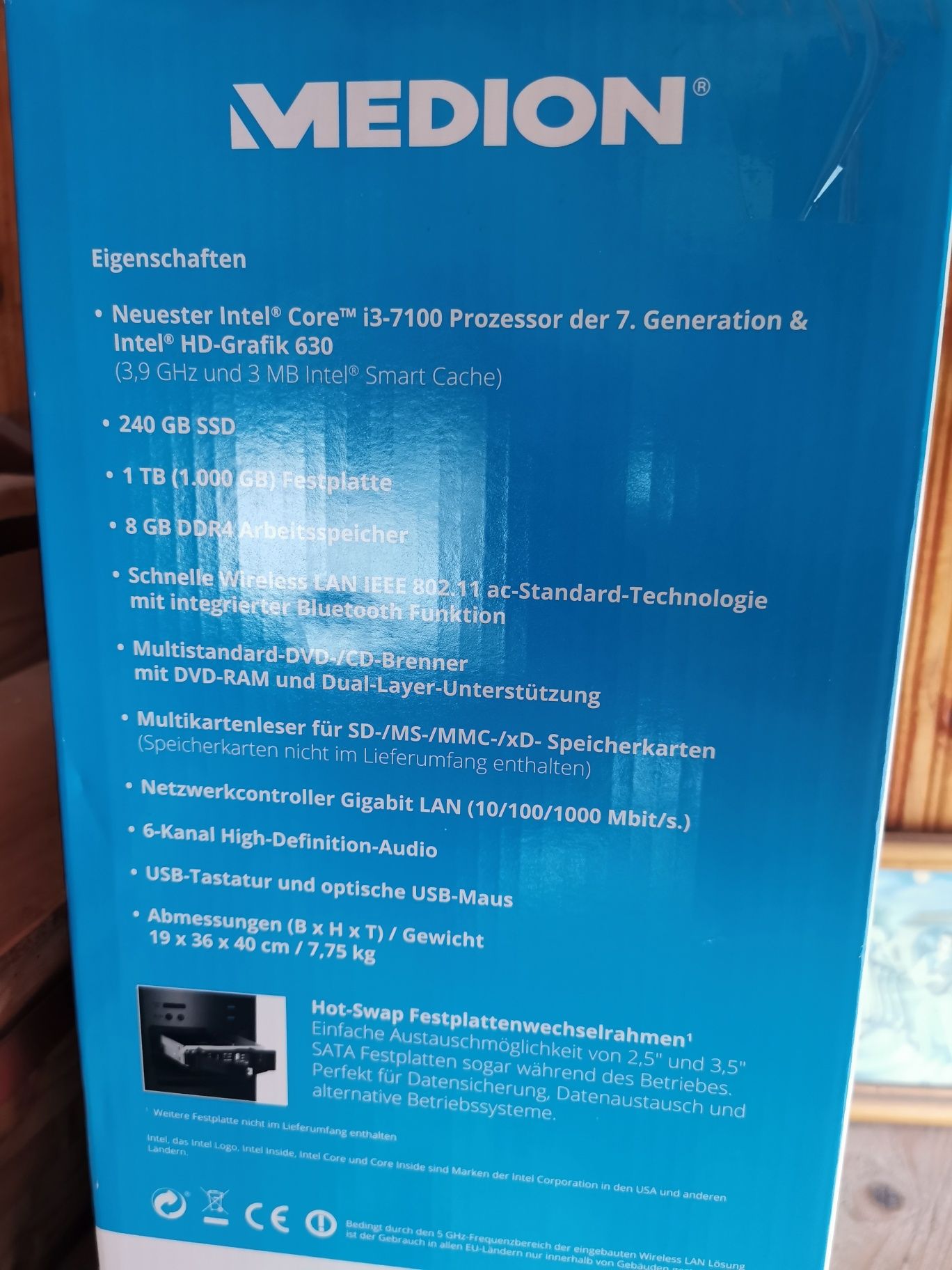 Calculator PC Office i3 -7100 8GB Ram DDR4 Wireless integrat