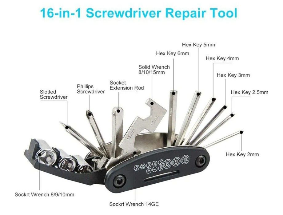 Kit de reparare a bicicletelor CHUMXINY, instrument de reparare a bici