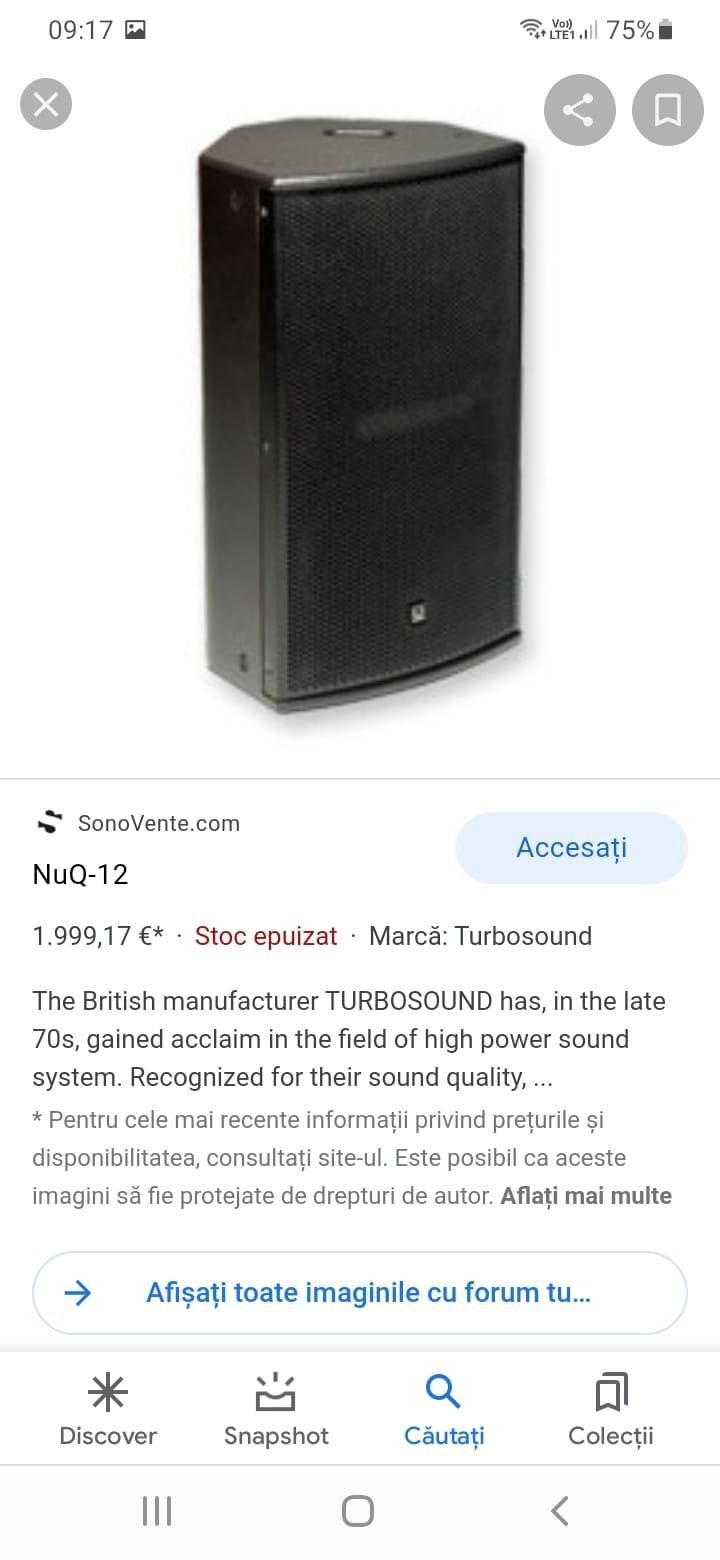 Vind /schimb boxe turbosound nuq12