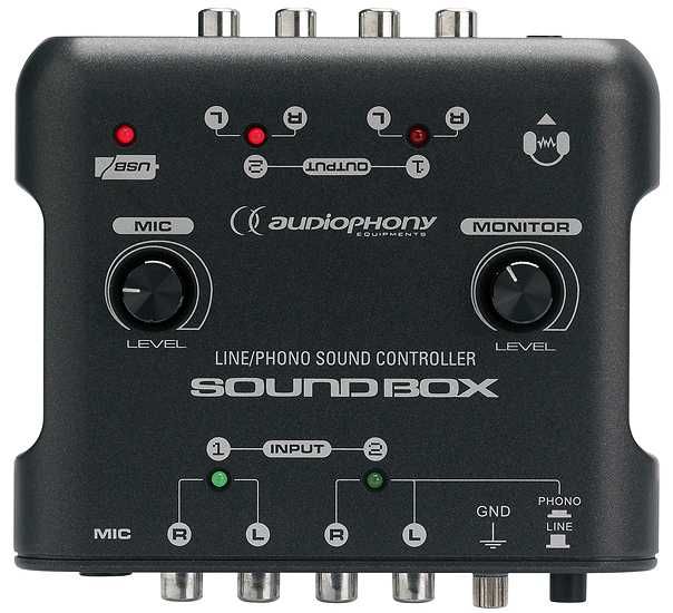 Placa de sunet Audiophony SOUND-BOX USB DJing Editare