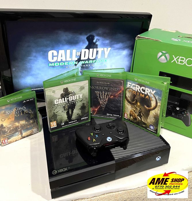 Consolă Xbox ONE, 500GB, o maneta, 4 jocuri!