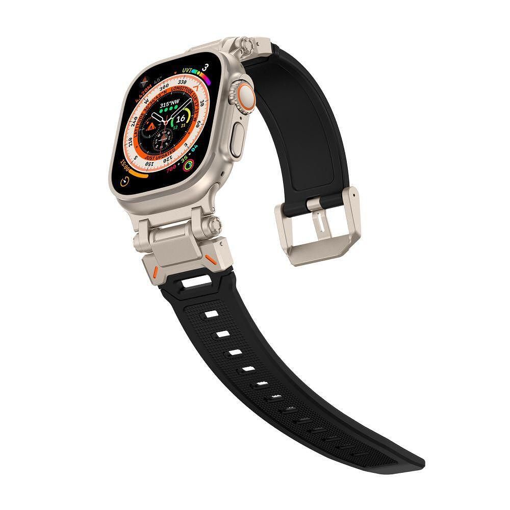 Tech-protect delta pro каишка за apple watch ultra 1/2 - black/titaniu