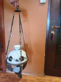 Candelabru foarte vechi cu lampa pe petrol complect