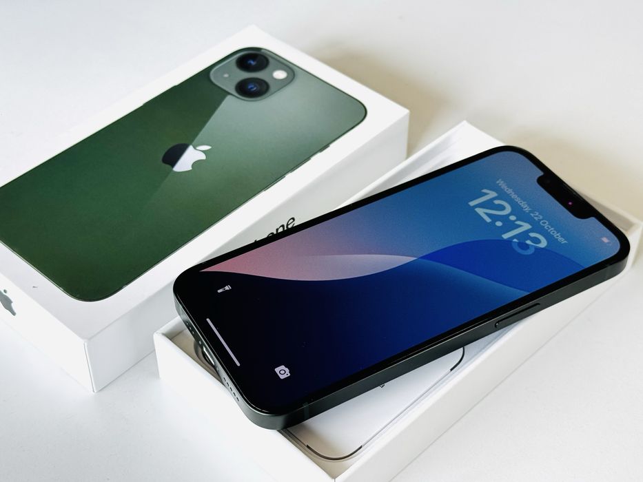 НОВ! Iphone 13 128GB Green 100% Батерия! Гаранция 6 месеца