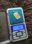 Medalion, Pandantiv aur 14k 3.6g Dragon montat pe sidef