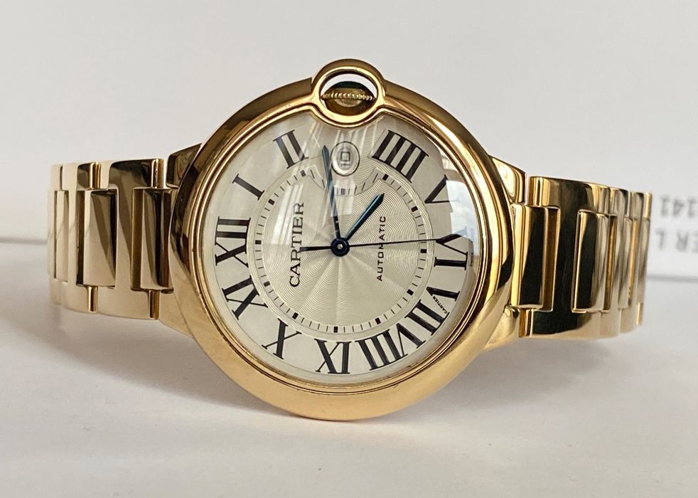 18К Златен Часовник Cartier Ballon Bleu 42mm; Като НОВ!
