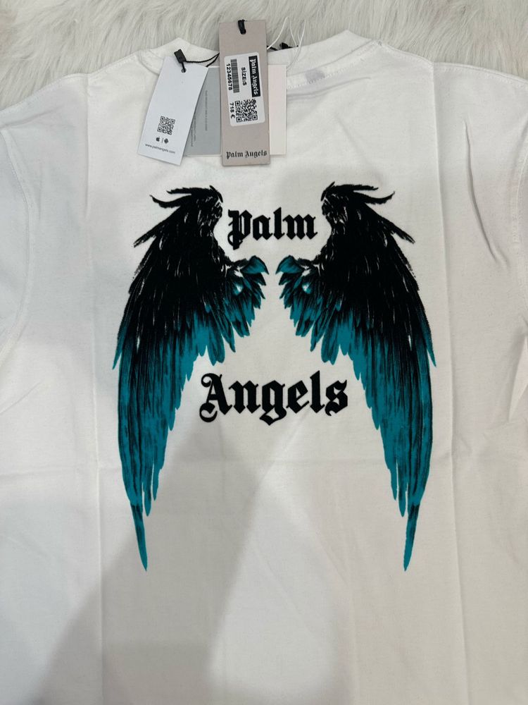 Tricou bumbac Palm Angels off white