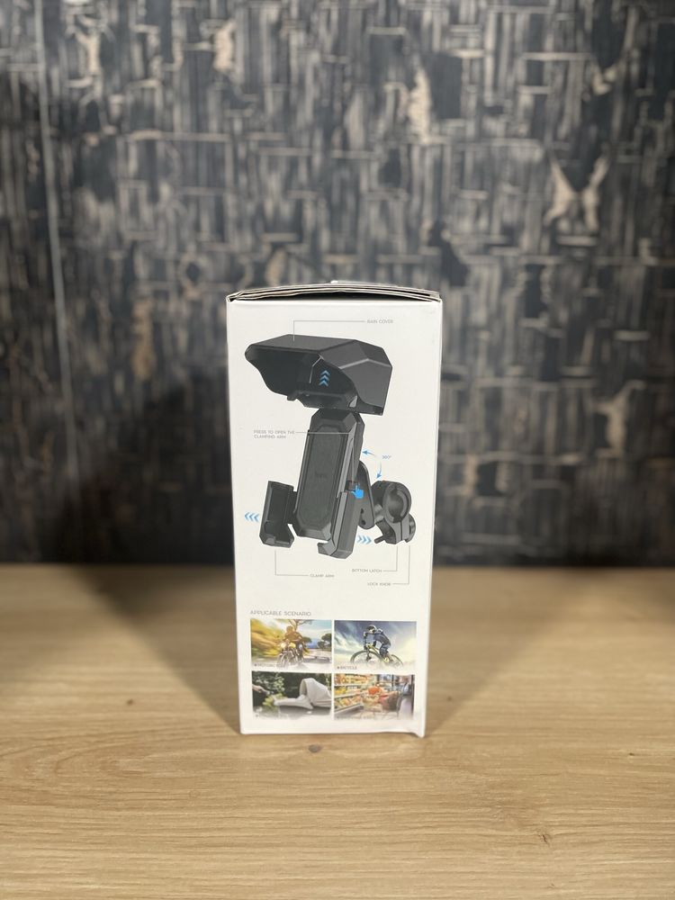 Suport telefon Premium HOCO 360° cu protecție ploaie scuter bicicletă