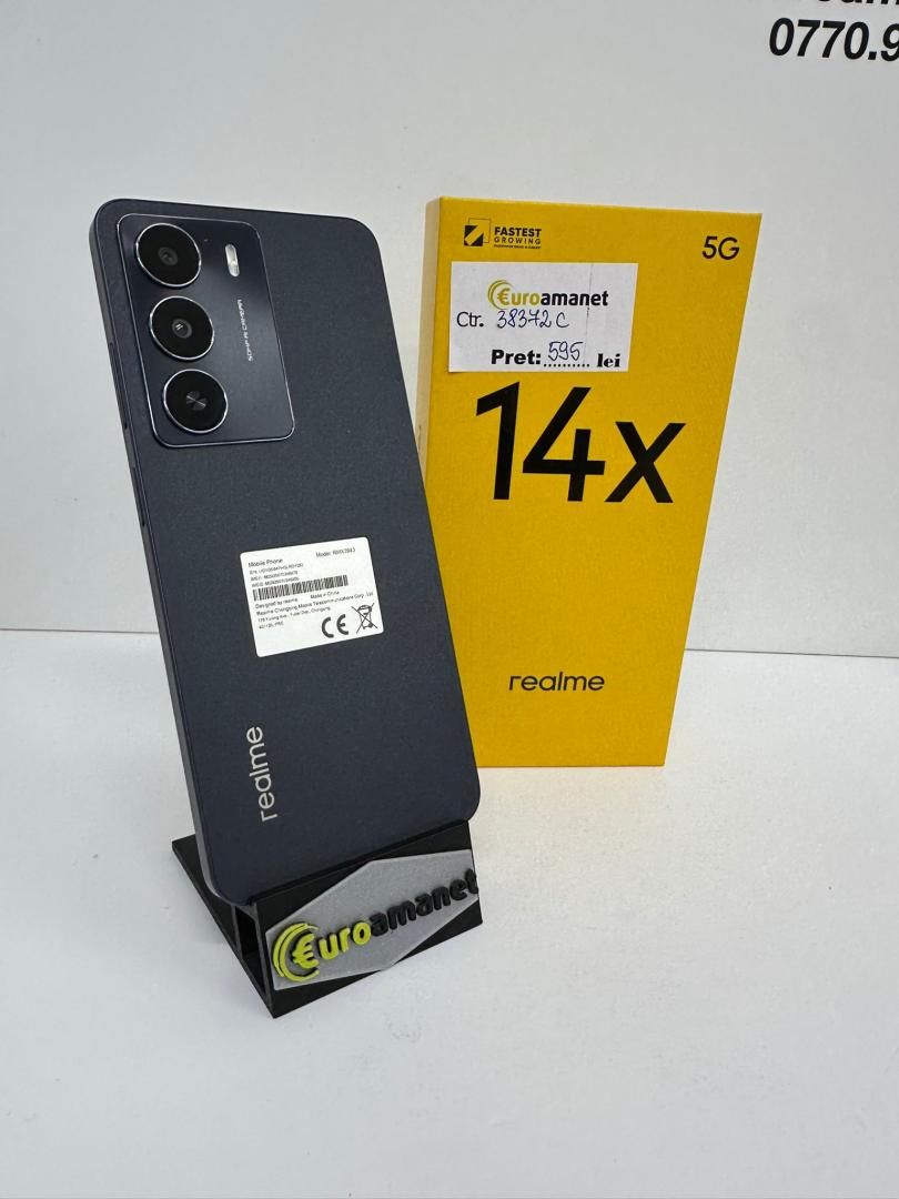 Telefon mobil Realme 14x, 6GB RAM, 128GB, 5G, Carbon Black -I-