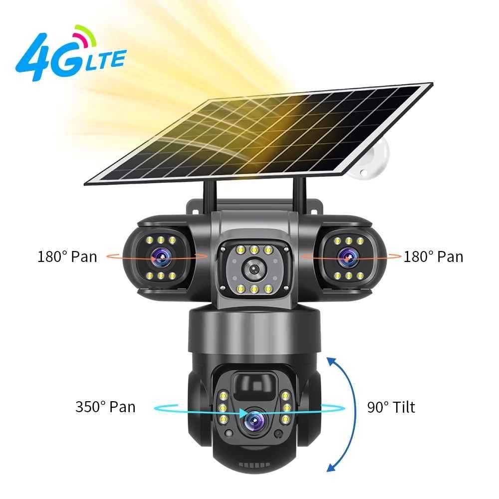 Соларна Камера с 4G 12 MP Външна Безжична Wifi CCTV V380