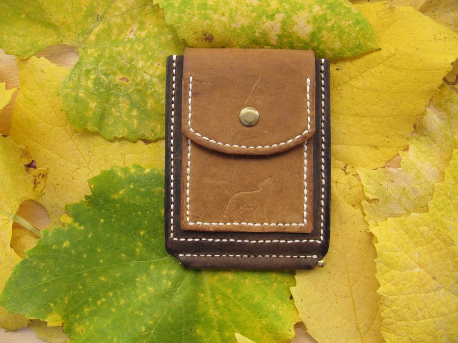 Portofel de piele pentru barbati, handmade