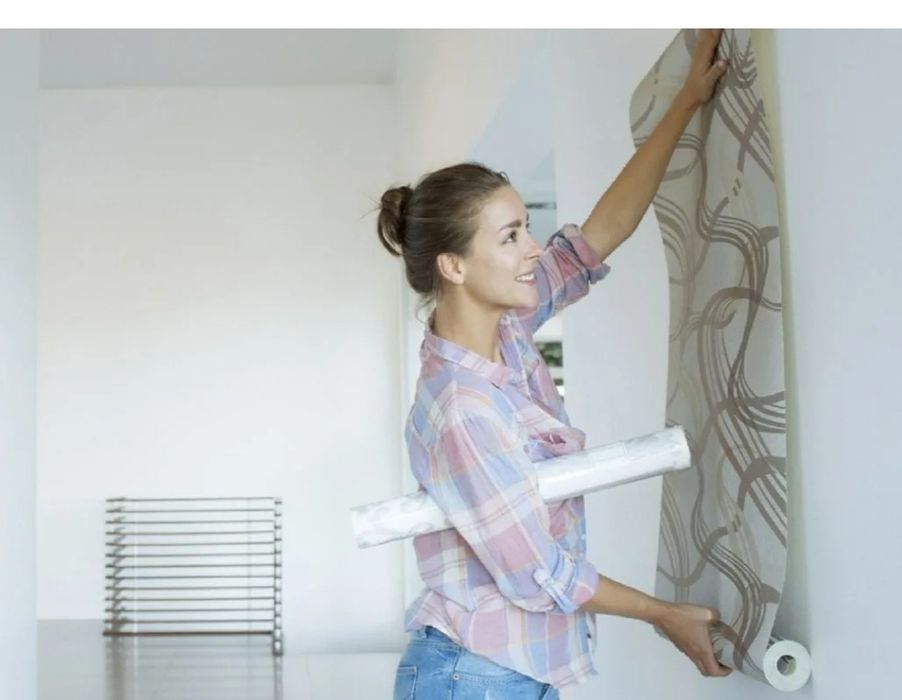Поклейка обоев и галтель, выравнивание стен под обои Кокшетау
