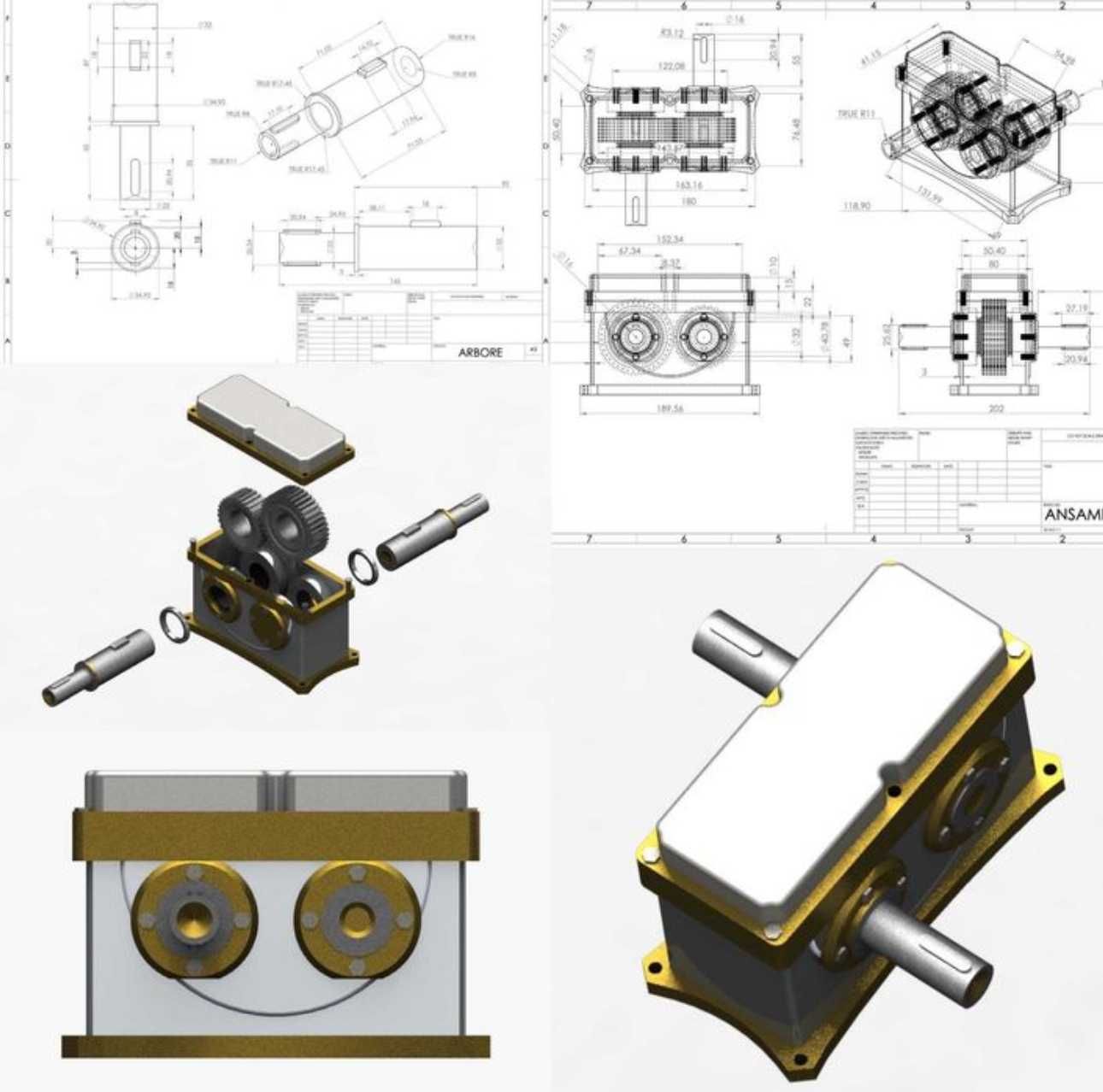 Realizez execut desene 2D 3D - Proiectare in SOLIDWORKS