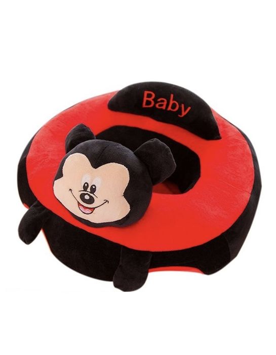 Fotoliu din plus pentru bebelusi Mickey Mouse, negru/rosu