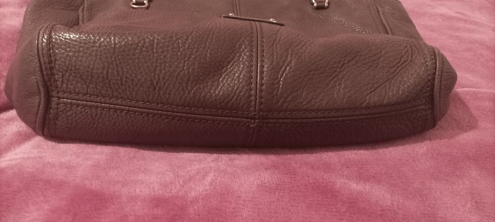 Geanta Musette maro piele naturala