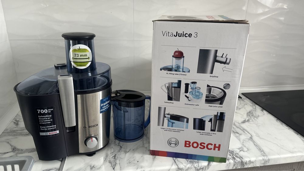 Соковыжималка Bosch MES3500 черный, серебристый